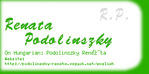 renata podolinszky business card